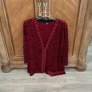 Black and red long sleeve jacket